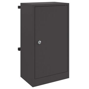 vidaXL bo&icirc;te aux lettres avec stockage Noir 30 x 20 x 55 cm Acier