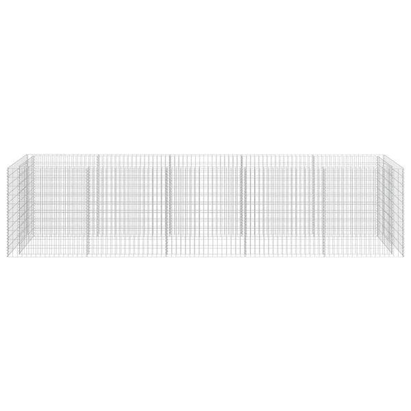 vidaXL Lit surélevé à gabion Acier galvanisé 450x90x100 cm