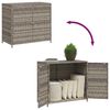 vidaXL Armoire de rangement de jardin gris 83x45x76 cm r&eacute;sine tress&eacute;e