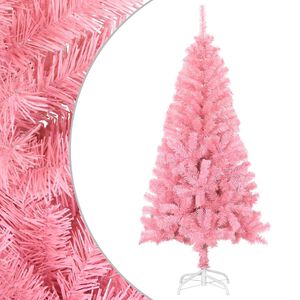 vidaXL Sapin de No&euml;l artificiel avec support rose 150 cm PVC