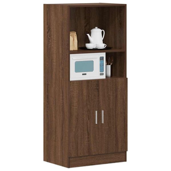 vidaXL Armoire de cuisine ch&ecirc;ne marron 57x41,5x131,5cm bois ing&eacute;nierie