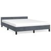 vidaXL Cadre de lit sans matelas gris fonc&eacute; velours