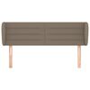 vidaXL T&ecirc;te de lit avec oreilles Taupe 147x23x78/88 cm Tissu