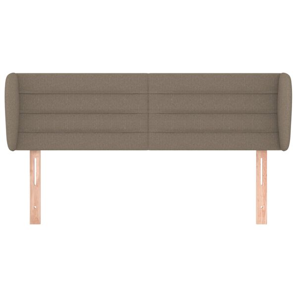 vidaXL T&ecirc;te de lit avec oreilles Taupe 147x23x78/88 cm Tissu