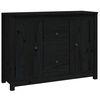 vidaXL Buffet Noir 100x35x74 cm Bois massif de pin