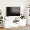 vidaXL Meuble TV Blanc 140x35x40 cm Bois d'ing&eacute;nierie