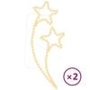 vidaXL Guirlandes lumineuses en forme d'&eacute;toile 2 pcs Blanc chaud