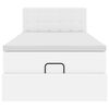 vidaXL Lit ottoman avec matelas blanc 80x200 cm similicuir