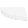 vidaXL &Eacute;tag&egrave;res d'angle flottantes 2 pcs blanc 25x25x3,8 cm MDF