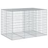 vidaXL Panier gabion avec couvercle 150x100x100 cm fer galvanis&eacute;