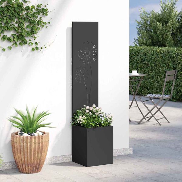 vidaXL Écran de confidentialité de jardin Fretwork Noir 32 x 140 cm