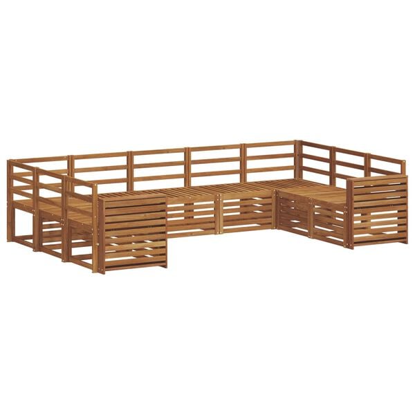 vidaXL Ensembles de canap&eacute;s 9 pcs Naturel Bois d'Acacia Massif