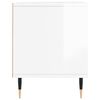 vidaXL Meuble TV blanc brillant 100x34,5x44,5 cm bois d'ing&eacute;nierie