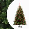 vidaXL Arbre de No&euml;l Artificiel avec Boule 120 cm 150 LED Blanc chaud