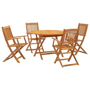 vidaXL Ensemble &agrave; manger de jardin 5 pcs Bois d'acacia solide