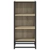 vidaXL Buffet ch&ecirc;ne sonoma 35,5x35x76 cm bois d'ing&eacute;nierie et m&eacute;tal