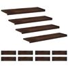 vidaXL Marches d'escalier 12 pi&egrave;ces 100 x 25 x 2 cm Marron fonc&eacute;