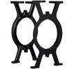 vidaXL Pied de banc 2 pcs Cadre en O Fonte