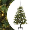 vidaXL Sapin de No&euml;l artificiel avec branches pliables et c&ocirc;nes 120 cm