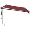 vidaXL Auvent r&eacute;tractable automatique bordeaux 350x250 cm