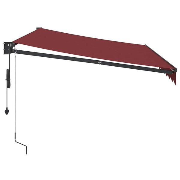 vidaXL Auvent r&eacute;tractable automatique bordeaux 350x250 cm