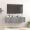 vidaXL Armoires TV suspendues Sonoma gris 2 pcs 60x30x30 cm Bois
