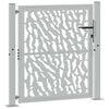vidaXL Portail de jardin 100x100 cm en acier patiné avec motif de traces