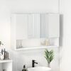 vidaXL Armoire Miroir Blanc 80 x 17 x 55 cm Bois d'ing&eacute;nierie