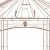 vidaXL Pavillon de jardin Marron antique 4 m Fer