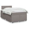 vidaXL Sommier &agrave; lattes de lit avec matelas taupe 120x190 cm tissu