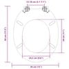 vidaXL Si&egrave;ges WC couvercle &agrave; fermeture douceur 2 pcs MDF Gouttes d'eau