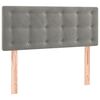 vidaXL T&ecirc;te de lit &agrave; LED Gris clair 80x5x78/88 cm Velours