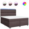 vidaXL Sommier &agrave; lattes de lit avec matelas Marron fonc&eacute; 180x200 cm