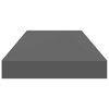 vidaXL &Eacute;tag&egrave;re murale flottante 2 pcs Gris brillant 60x23,5x3,8 cm MDF