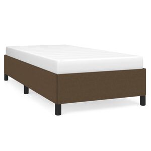 vidaXL Cadre de lit sans matelas marron fonc&eacute; 90x200 cm tissu
