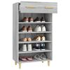 vidaXL Armoire &agrave; chaussures Sonoma gris 60x35x105 cm Bois d'ing&eacute;nierie