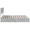 vidaXL Lit de Rangement Gris Sonoma 200 x 200 cm Bois d'ing&eacute;nierie