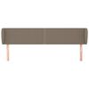 vidaXL T&ecirc;te de lit avec oreilles Taupe 163x23x78/88 cm Tissu
