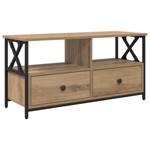 vidaXL Meuble TV 90 x 33 x 45 cm Ch&ecirc;ne artisanal