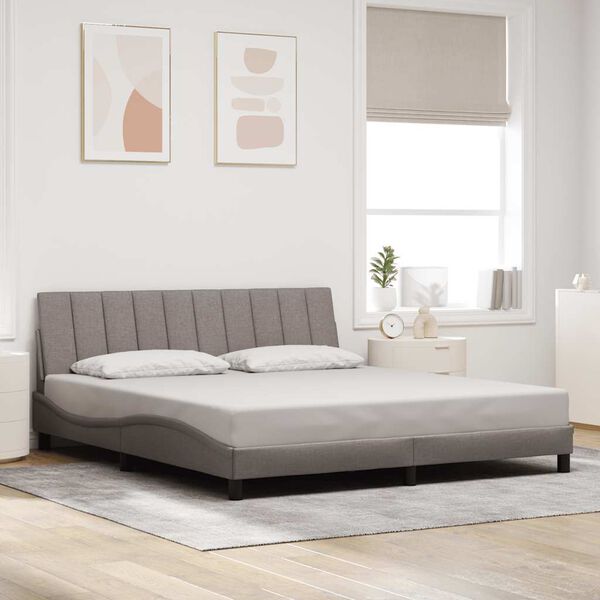 vidaXL Cadre de lit sans matelas Hanko taupe 180x200 cm tissu