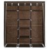 vidaXL Armoire avec compartiments et barres Marron 150x45x175 cm Tissu