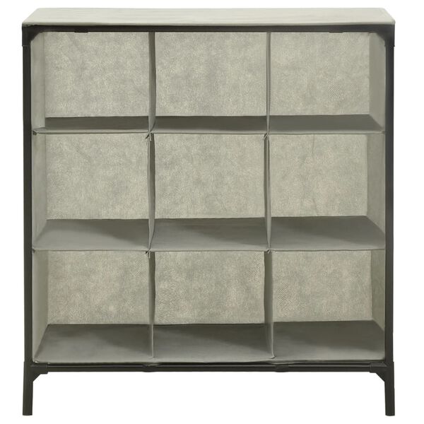 vidaXL &Eacute;tag&egrave;re &agrave; chaussures 57x36x61 cm Tissu intiss&eacute; et acier Gris