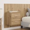vidaXL T&ecirc;te de lit avec armoire avec tiroir 3 pcs Ch&ecirc;ne artisanal