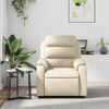 vidaXL Fauteuil inclinable de massage Cr&egrave;me Similicuir