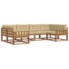 vidaXL Ensemble de canap&eacute;s d'ext&eacute;rieur 6 pc Naturel et Beige
