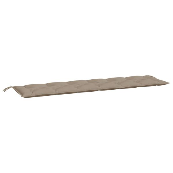 vidaXL Coussin de banc de jardin taupe 200x50x7 cm tissu oxford