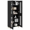 vidaXL Haut Armoire Ch&ecirc;ne noir 69,5 x 34 x 180 cm Bois d'ing&eacute;nierie