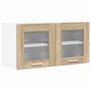 vidaXL Armoire suspendue Ch&ecirc;ne Sonoma et blanc 80 x 31 x 40 cm
