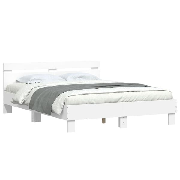 vidaXL Cadre de lit sans matelas blanc 140x200 cm
