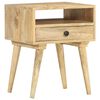 vidaXL Table de chevet 40 x 35 x 50 cm Bois de manguier solide